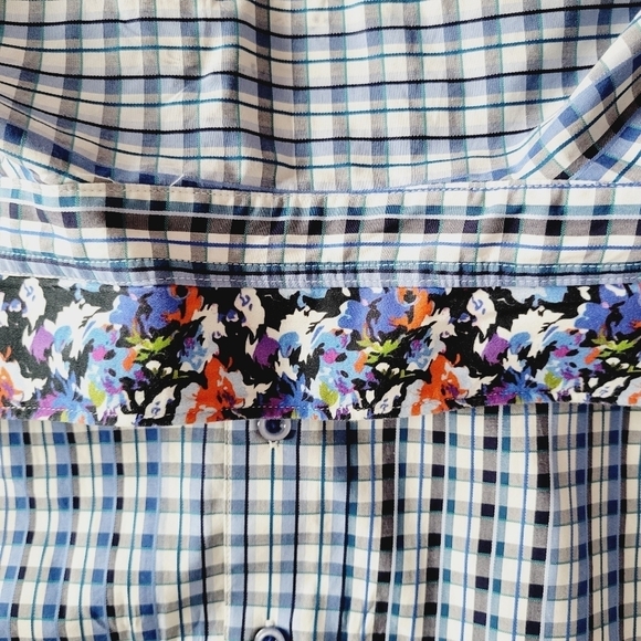 Robert Graham Classic Fit Blue Plaid Button Down Shirt - Picture 13 of 15